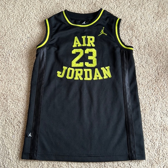 Jordan Shirts & Tops Air Jordan 23 Black And Neon Green Basketball Jersey Sz Medium Poshmark